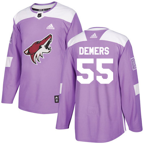 Adidas Coyotes #55 Jason Demers Purple Authentic Fights Cancer Stitched NHL Jersey